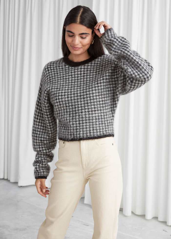 & other stories checkered sweater